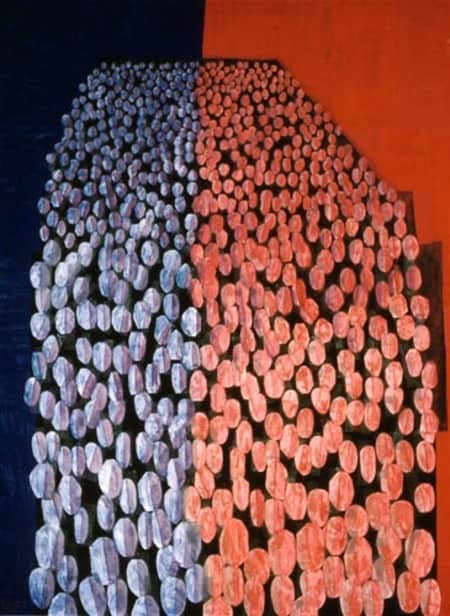 The_crowd_1960_paper_collage_and_ac