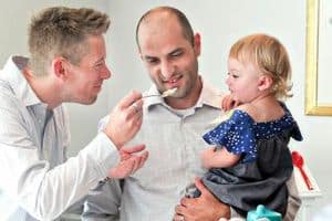 Reid Bordson (l) and Paul Noelle (r) and Daughter Anna