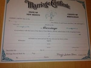 NM marriage license