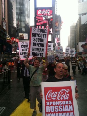 Coke protest