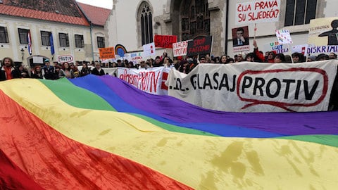 Croatia Gay Rights Protest