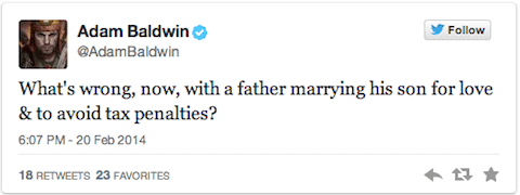 Adam Baldwin tweet