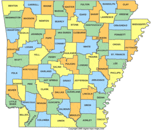 Arkansas-county-map