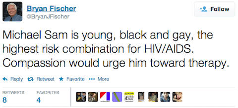 Bryan Fischer Michael Sam tweet