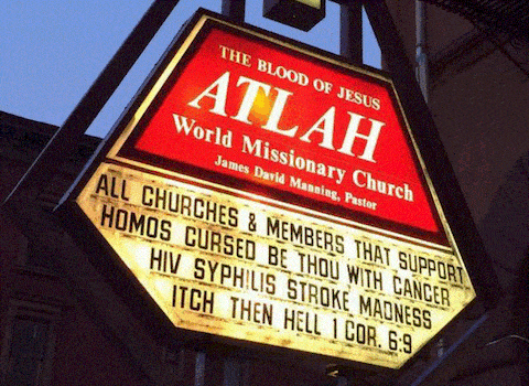 Harlem Altah Hate Church Sign