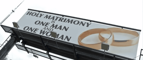 Anti Gay Marriage Billboard