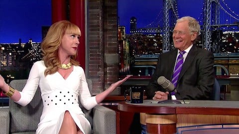 Kathy Griffin and David Letterman