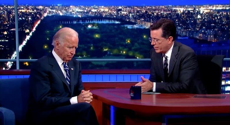 Joe Biden Stephen Colbert