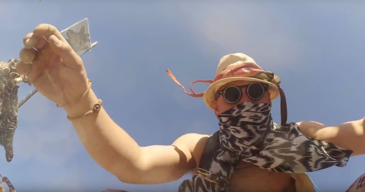 GoPro Falls Off Drone into Burning Man Dance Floor