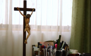 Inside the office of Vicar General Juan Roger Rodriguez Ruiz, the one diocese leader who agreed to an interview. (Jimmy Chalk/GlobalPost)