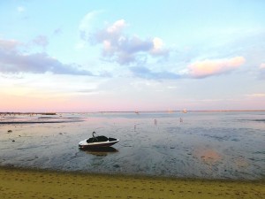 The view at low tide.