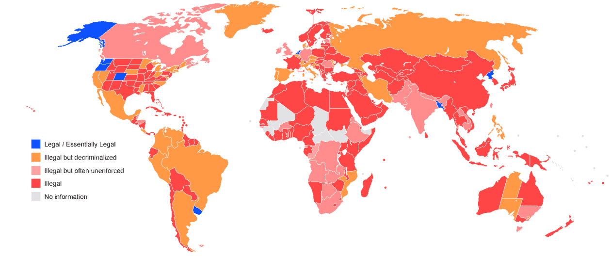 World cannabis laws