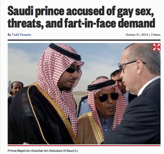 Saudi prince headline of the day