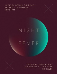 Night Fever Flyer