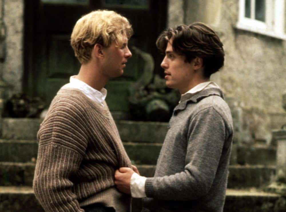 A still from the 1987 film 'Maurice' starring James Wilby and Hugh Grant