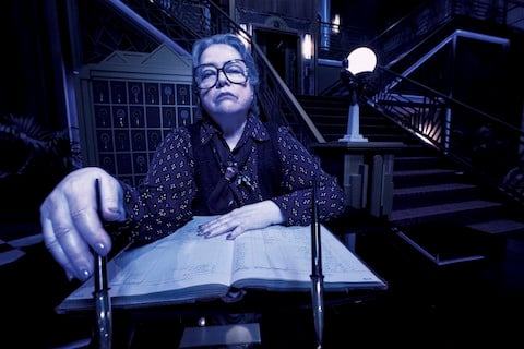 AMERICAN HORROR STORY: HOTEL -- Pictured: Kathy Bates as Iris. CR: Frank Ockenfels/FX