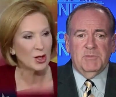 Carly Fiorina Mike Huckabee