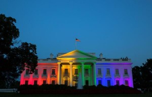 white house pride lights