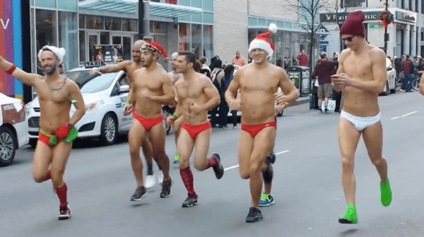 santa speedo run