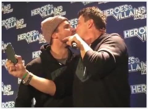 Stephen Amell and John Barrowman