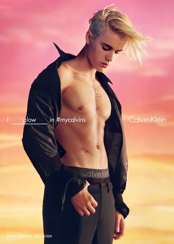 Justin Bieber blanks in his Calvins