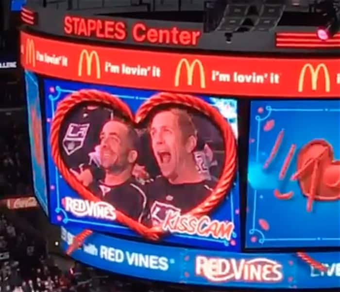 NHL gay couple kiss cam