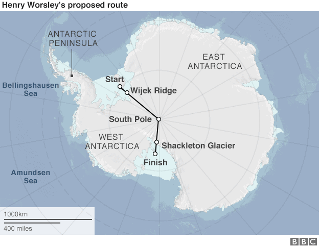 Worsley route Antarctica