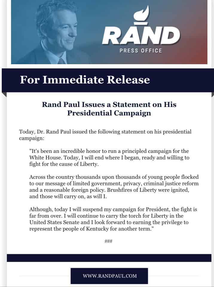 Rand Paul suspends