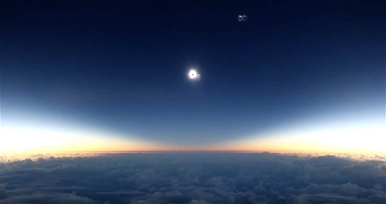 solar Eclipse from alaska airlines