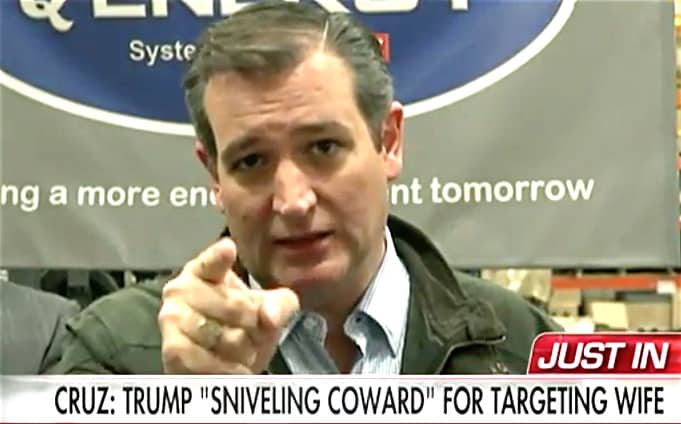 Ted Cruz sniveling coward