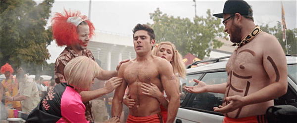 Zac Efron oils up in 'Neighbors 2: Sorority Rising' clip 