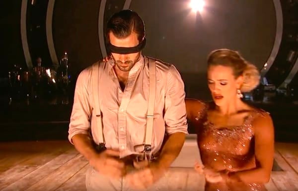 Nyle blindfolded DiMarco