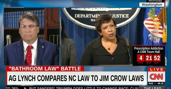 Pat McCrory insult Loretta Lynch