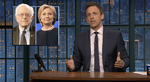 seth meyers clinton sanders