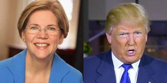 Elizabeth Warren Donald Trump