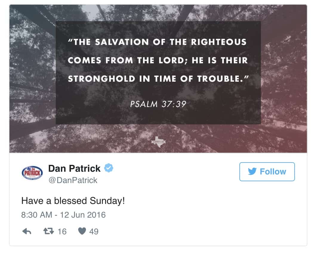 Dan Patrick tweet