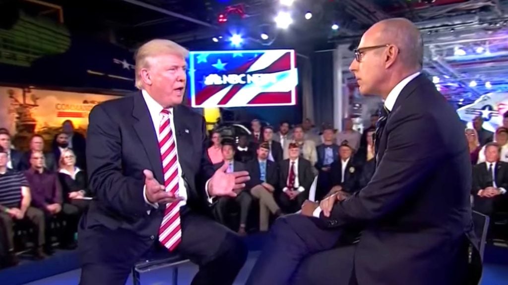 Donald Trump Matt Lauer