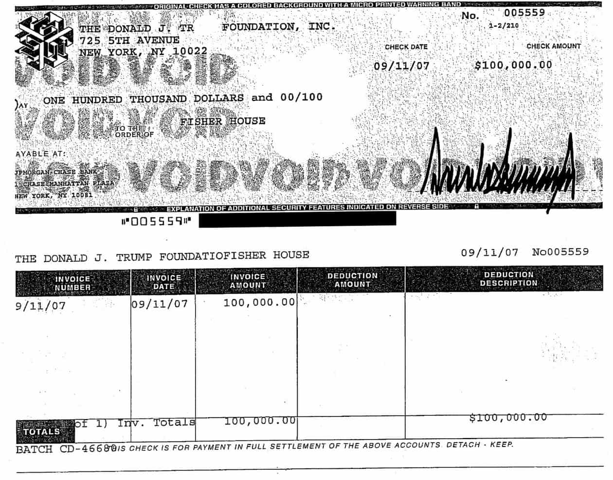 trump charitable donations