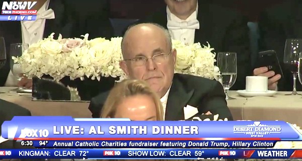 Hillary Rudy Giuliani Al Smith Dinner