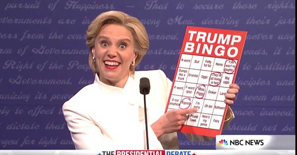 snl presidential debate bingo kate mckinnon 