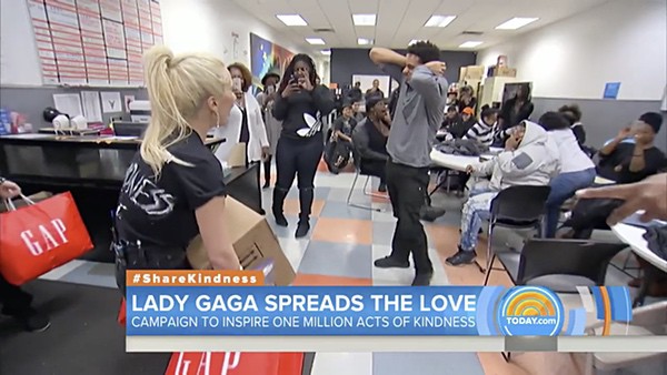 gaga surprises homeless LGBTQ teens