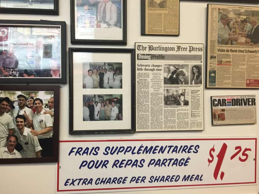 On the wall at Schwartz's of Montreal. Credit: Alina Simone