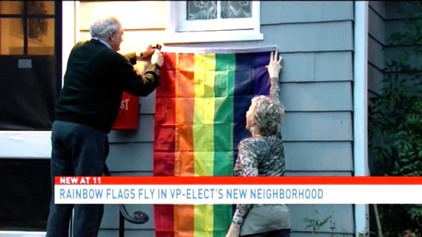 pence rainbow flag