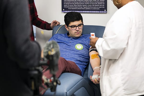 Jay Franzone blood donation