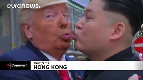 Kim jong-un and Donald Trump