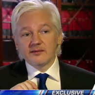 Julian Assange during a Jan. 3 interview with Fox's Sean Hannity