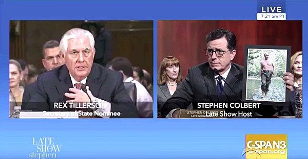 Rex Tillerson Stephen Colbert