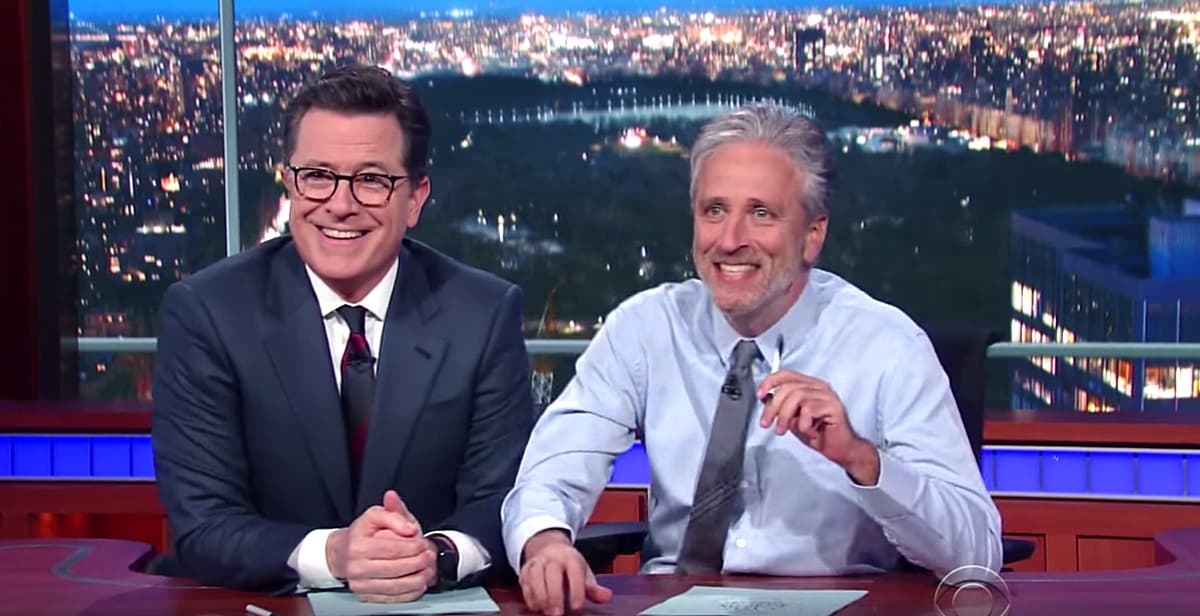 Colbert Jon Stewart media