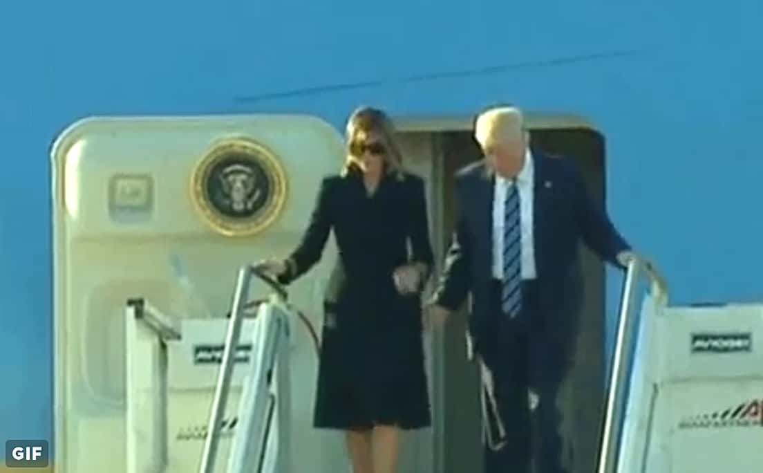 Donald Trump Melania hand-holding