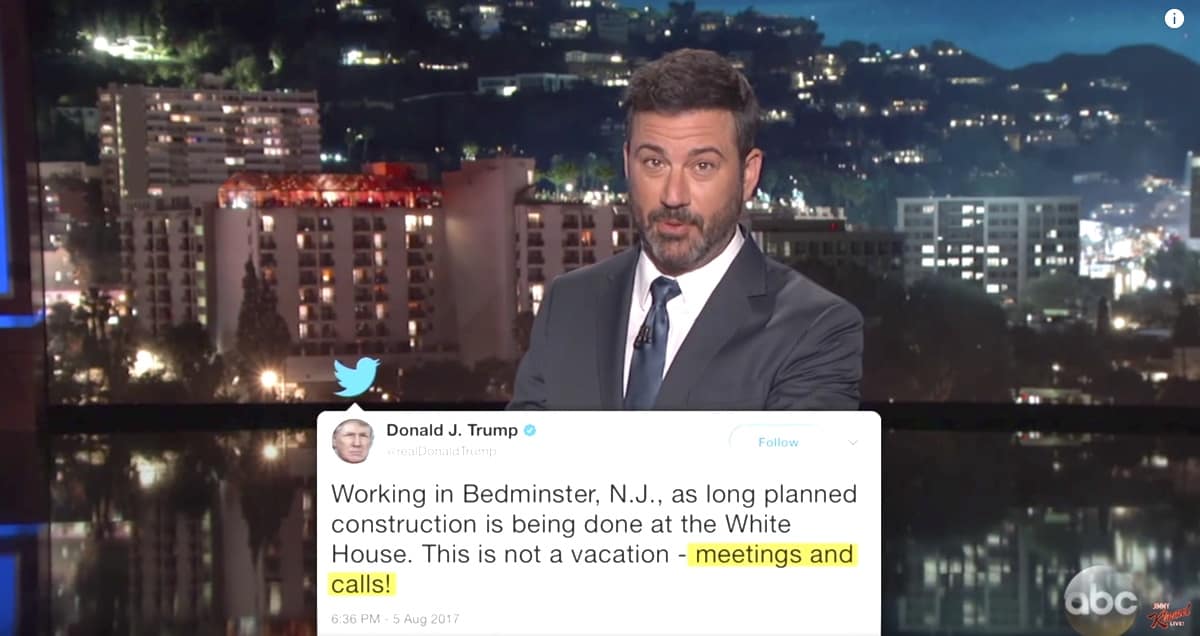 Kimmel Trump vacation